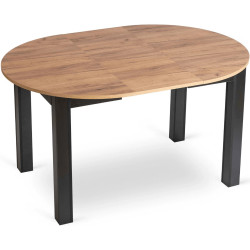 Set masa si scaune 1+6 Mebel Elite Harry 102/142 Chris (Craft Oak/Black/Grey) Thumb