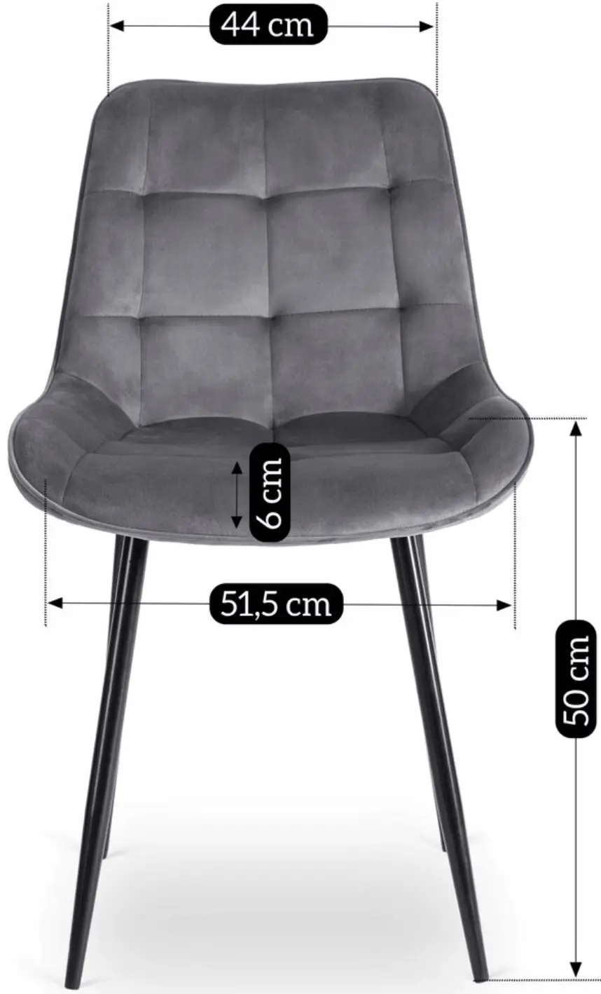 Set masa si scaune 1+6 Mebel Elite Harry 102/142 Chris (Craft Oak/Black/Grey) - 9