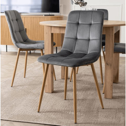 Обеденный набор 1+6 Mebel Elite Harry 102/142 Fredy (Artisan Oak/Grey) Thumb