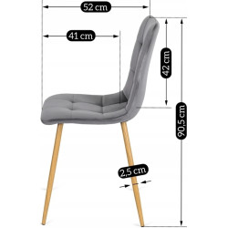 Обеденный набор 1+6 Mebel Elite Harry 102/142 Fredy (Artisan Oak/Grey) Thumb