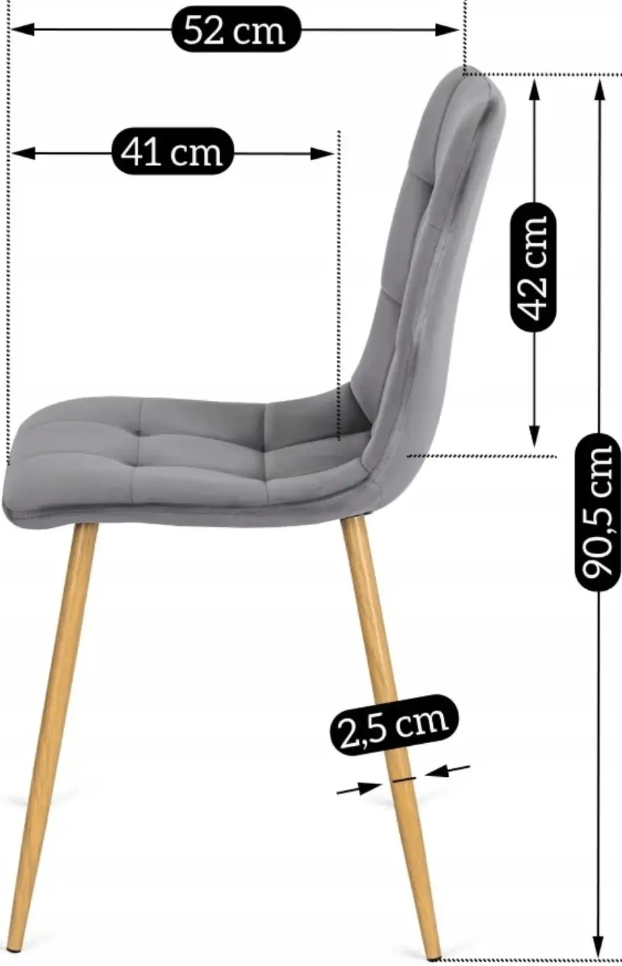 Обеденный набор 1+6 Mebel Elite Harry 102/142 Fredy (Artisan Oak/Grey) - 10
