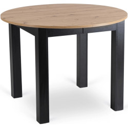Обеденный набор 1+6 Mebel Elite Harry 102/142 Peru (Artisan Oak/Black) Thumb