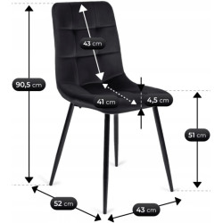 Обеденный набор 1+6 Mebel Elite Harry 102/142 Peru (Craft Oak/Black) Thumb