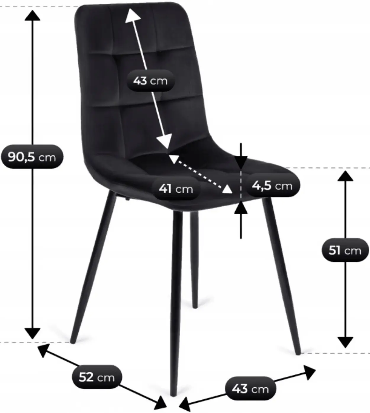 Обеденный набор 1+6 Mebel Elite Harry 102/142 Peru (Craft Oak/Black) - 9