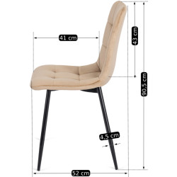 Обеденный набор 1+6 Mebel Elite Harry 102/142 Peru (Craft Oak/Black/Beige) Thumb
