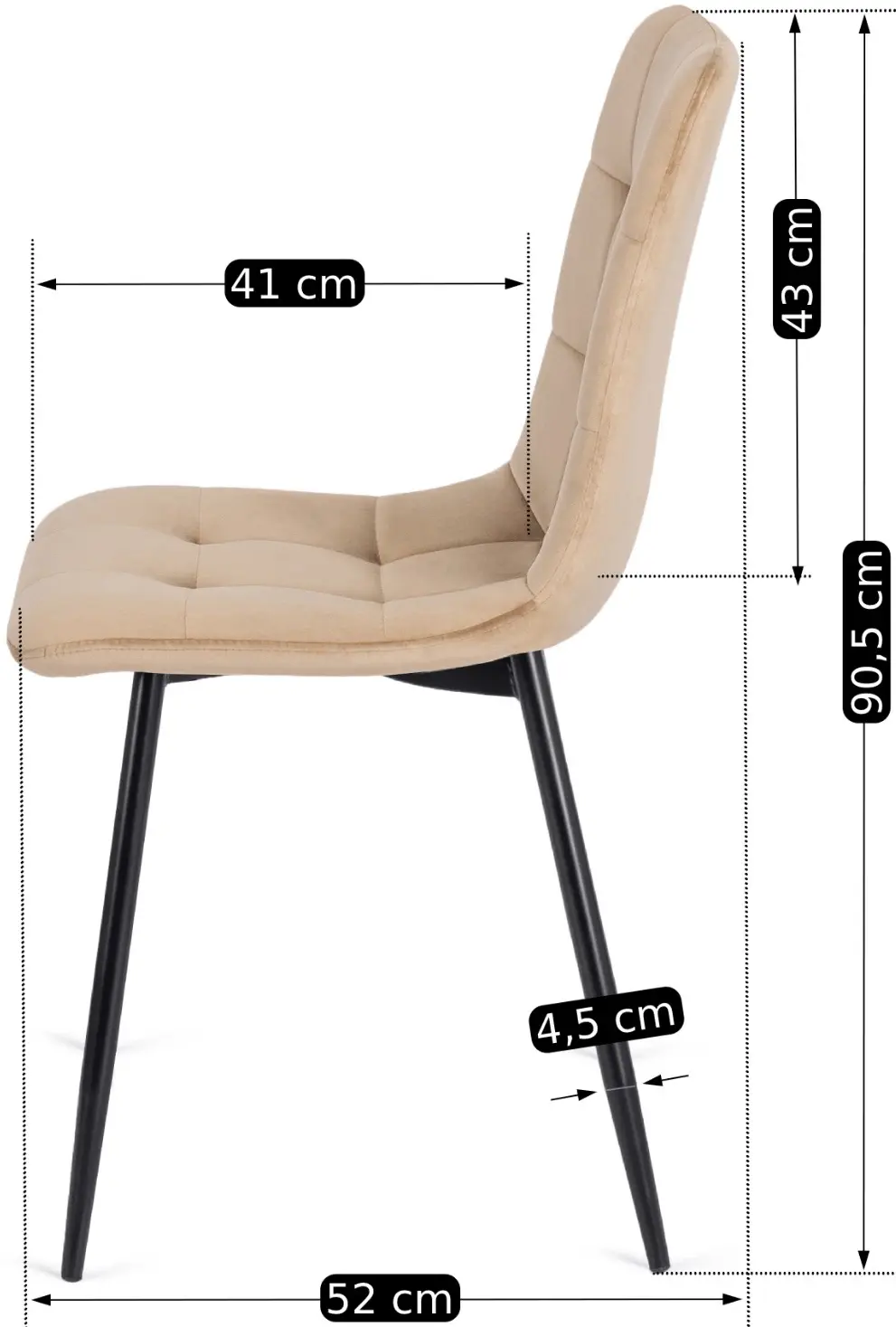 Обеденный набор 1+6 Mebel Elite Harry 102/142 Peru (Craft Oak/Black/Beige) - 9