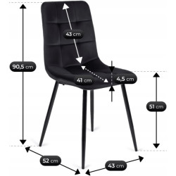Обеденный набор 1+6 Mebel Elite Max 80/160 Peru (Craft Oak/Black) Thumb