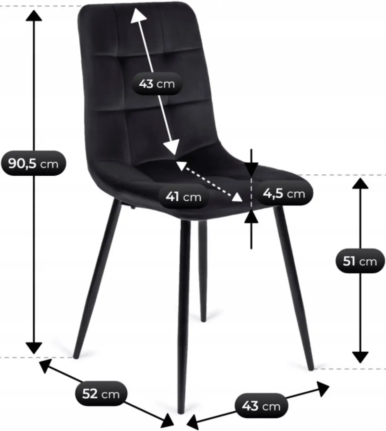 Обеденный набор 1+6 Mebel Elite Max 80/160 Peru (Craft Oak/Black) - 10