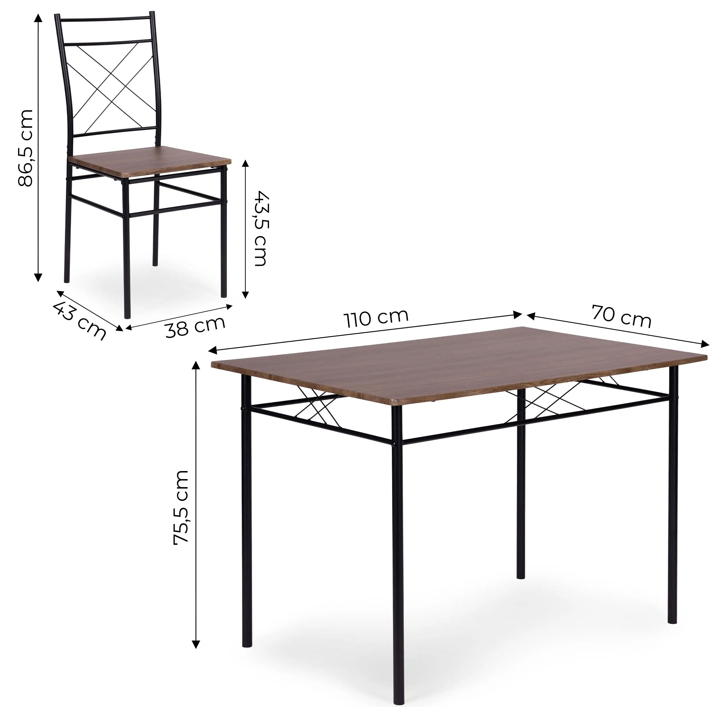 Set de sufragerie Modern Home VERONA-WD (Brown) - 6