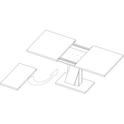 Set de sufragerie Modern Slider 140/180x80x80 Craft Oak Gray/Slate Gray + Sunrise C-01 Black/Beech (1+4) Thumb