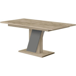 Set de sufragerie Modern Slider 140/180x80x80 Craft Oak Gray/Slate Gray + Sunrise C-22 Black/Beech (1+4) Thumb