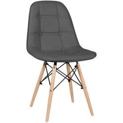 Set de sufragerie Modern Slider 140/180x80x80 Craft Oak Gray/Slate Gray + Sunrise C-24 PU Gray/Beech (1+4) Thumb