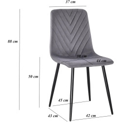 Set de sufragerie Modern Slider 140/180x80x80 Craft Oak Gray/Slate Gray + Yasen DC 5012 S Grey/Black (1+4) Thumb