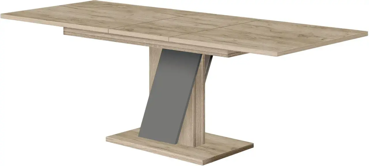 Set de sufragerie Modern Slider 140/180x80x80 Craft Oak Gray/Slate Gray + Yasen DC 5012 S Golden Brown/Black (1+4)