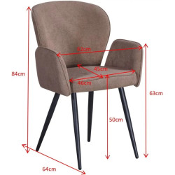 Set de sufragerie Modern Slider 140/180x80x80 Craft Oak White/Slate Gray + Fabrik Home Rio Light Brown (1+4) Thumb