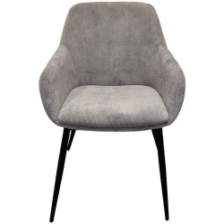 Обеденный набор Modern Slider 140/180x80x80 Craft Oak White/Slate Gray + Fabrik Home Sam Светло-серый (1+4) Thumb