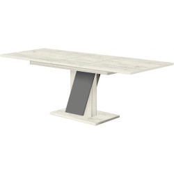 Set de sufragerie Modern Slider 140/180x80x80 Craft Oak White/Slate Gray + Sunrise C-01 White/Beech (1+4) Thumb