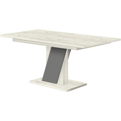 Set de sufragerie Modern Slider 140/180x80x80 Craft Oak White/Slate Gray + Sunrise C-22 Gray/Beech (1+4) Thumb