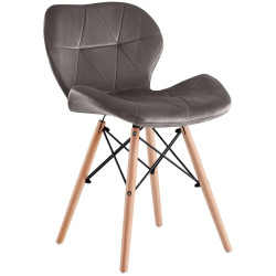 Set de sufragerie Modern Slider 140/180x80x80 Craft Oak White/Slate Gray + Sunrise C-22 Gray/Beech (1+4) Thumb