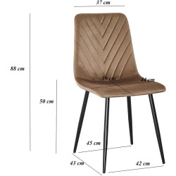 Set de sufragerie Modern Slider 140/180x80x80 Craft Oak White/Slate Gray + Yasen DC 5012 S Golden Brown/Black (1+4) Thumb