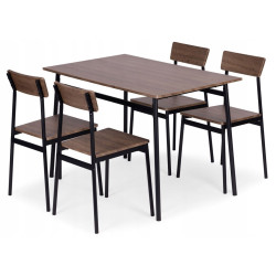 Set de sufragerie Modern Home Malmo 1+4 (Brown/Black) Thumb