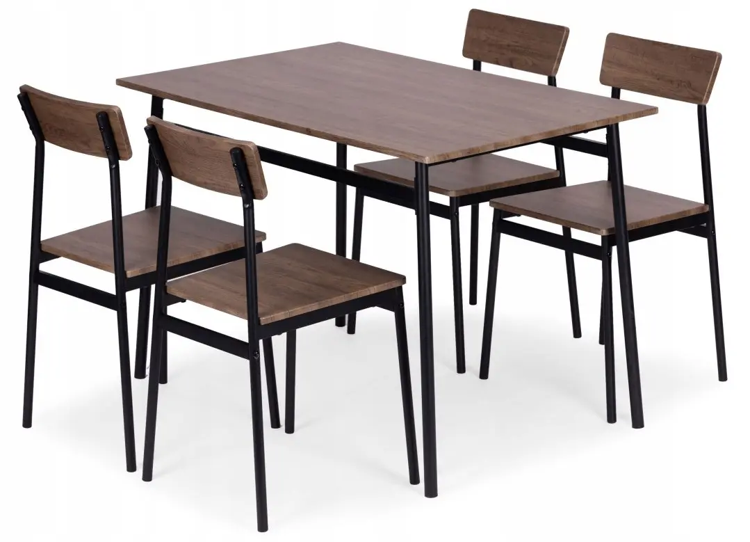 Set de sufragerie Modern Home Malmo 1+4 (Brown/Black)