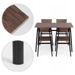 Set de sufragerie Modern Home Malmo 1+4 (Brown/Black) Thumb