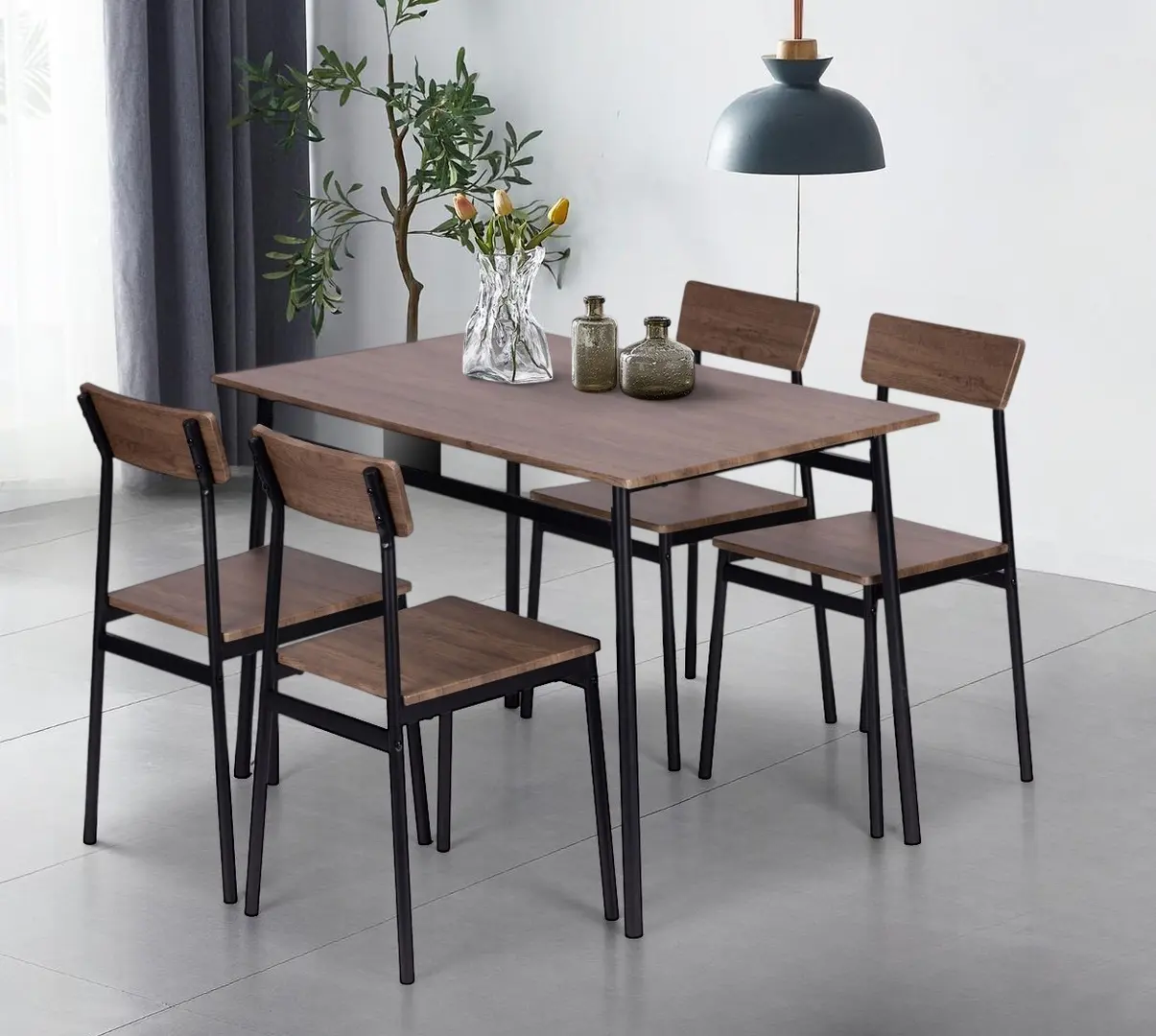 Set de sufragerie Modern Home Malmo 1+4 (Brown/Black)
