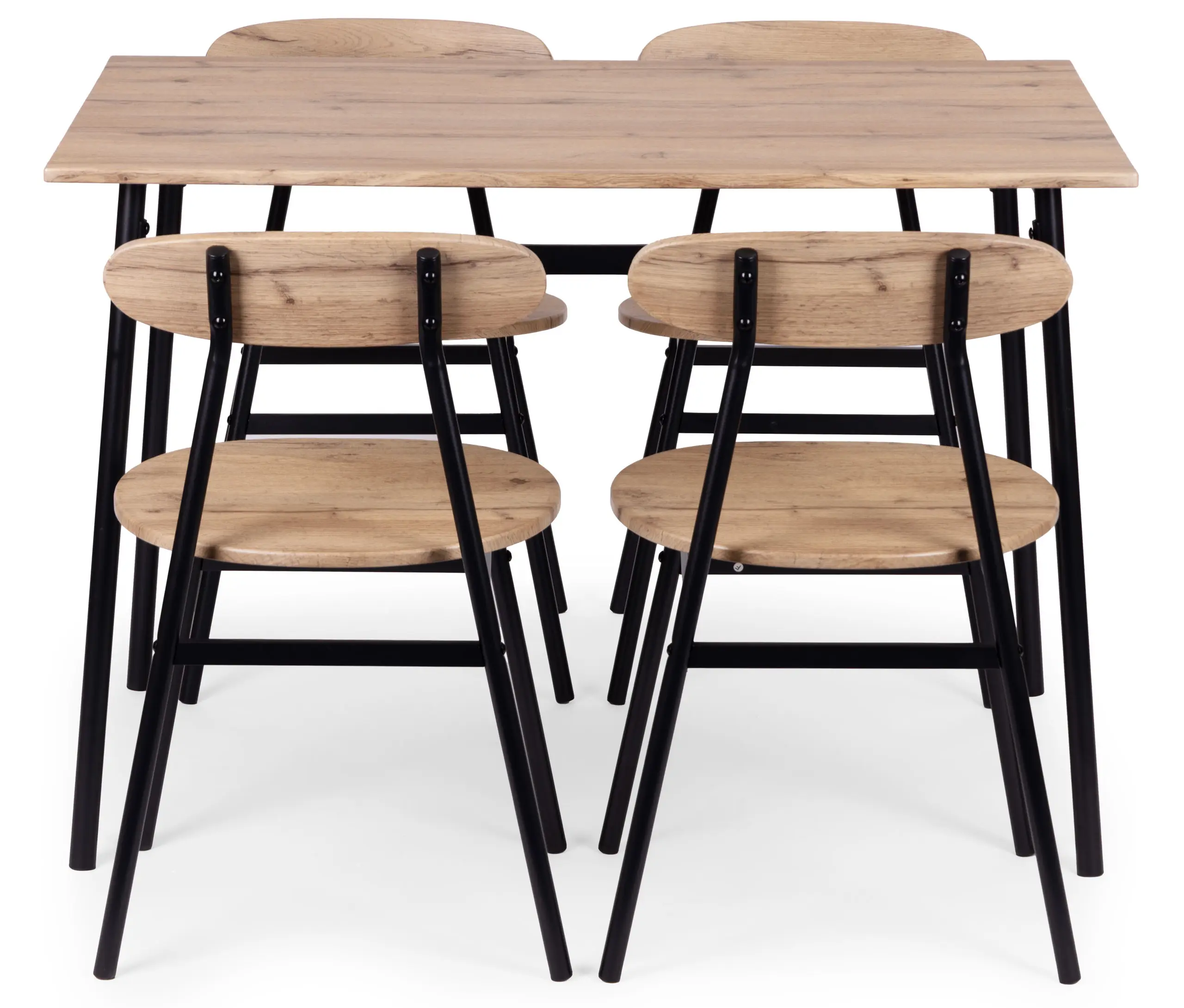 Set de sufragerie Modern Home Oslo 1+4 (Natural/Black)