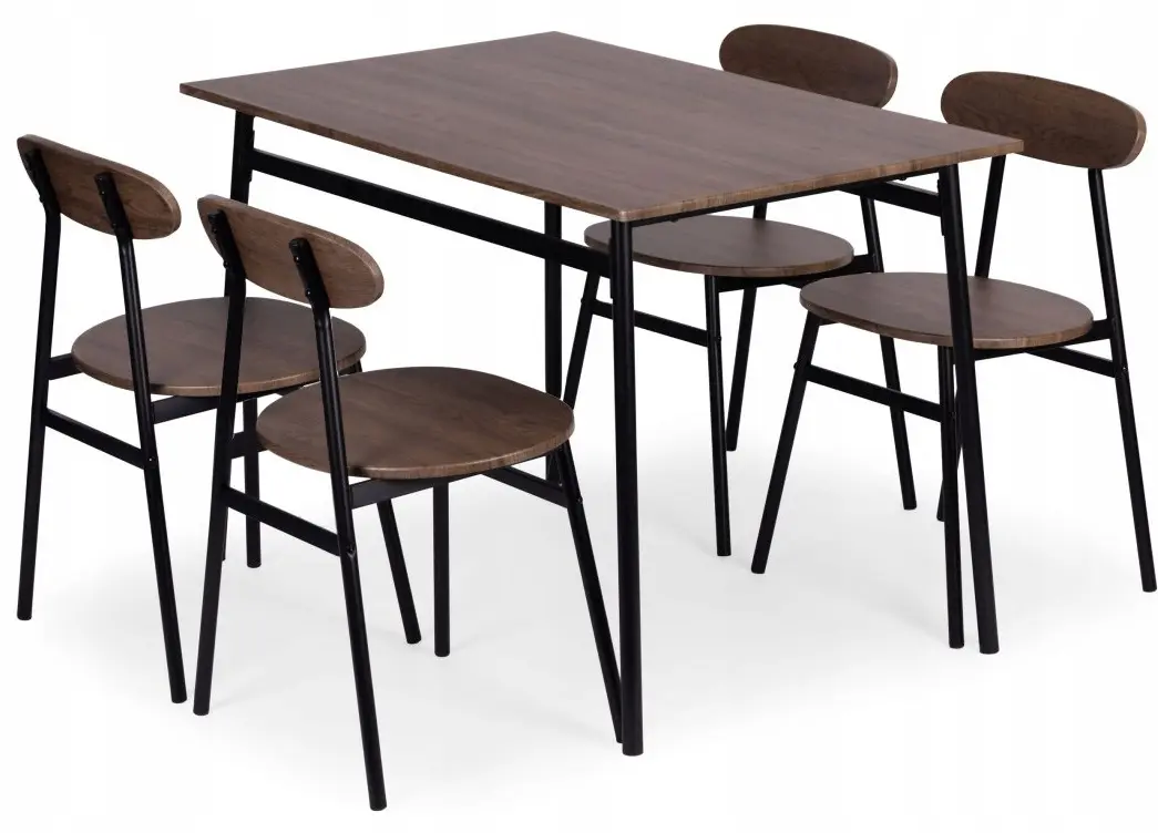 Set de sufragerie Modern Home Oslo 1+4 (Brown/Black)