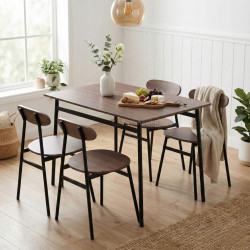 Set de sufragerie Modern Home Oslo 1+4 (Brown/Black)