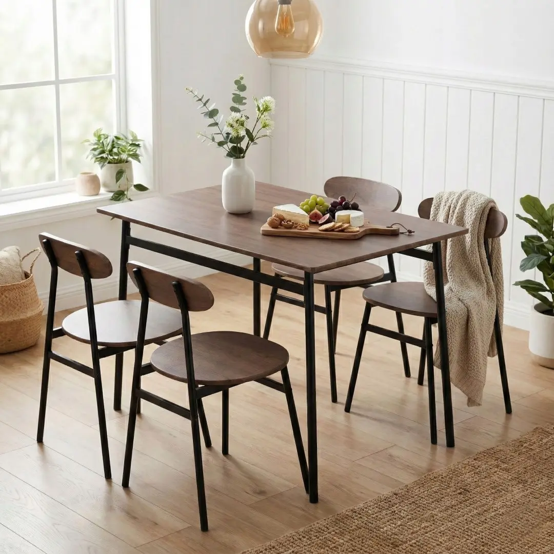 Set de sufragerie Modern Home Oslo 1+4 (Brown/Black)