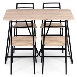 Обеденный набор Modern Home Paris 1+4 (Natural/Black) Thumb