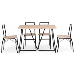 Обеденный набор Modern Home Paris 1+4 (Natural/Black) Thumb