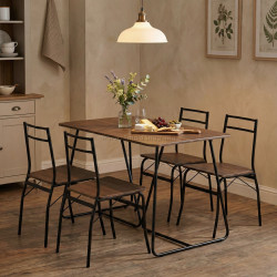 Set de sufragerie Modern Home Paris 1+4 (Brown/Black)
