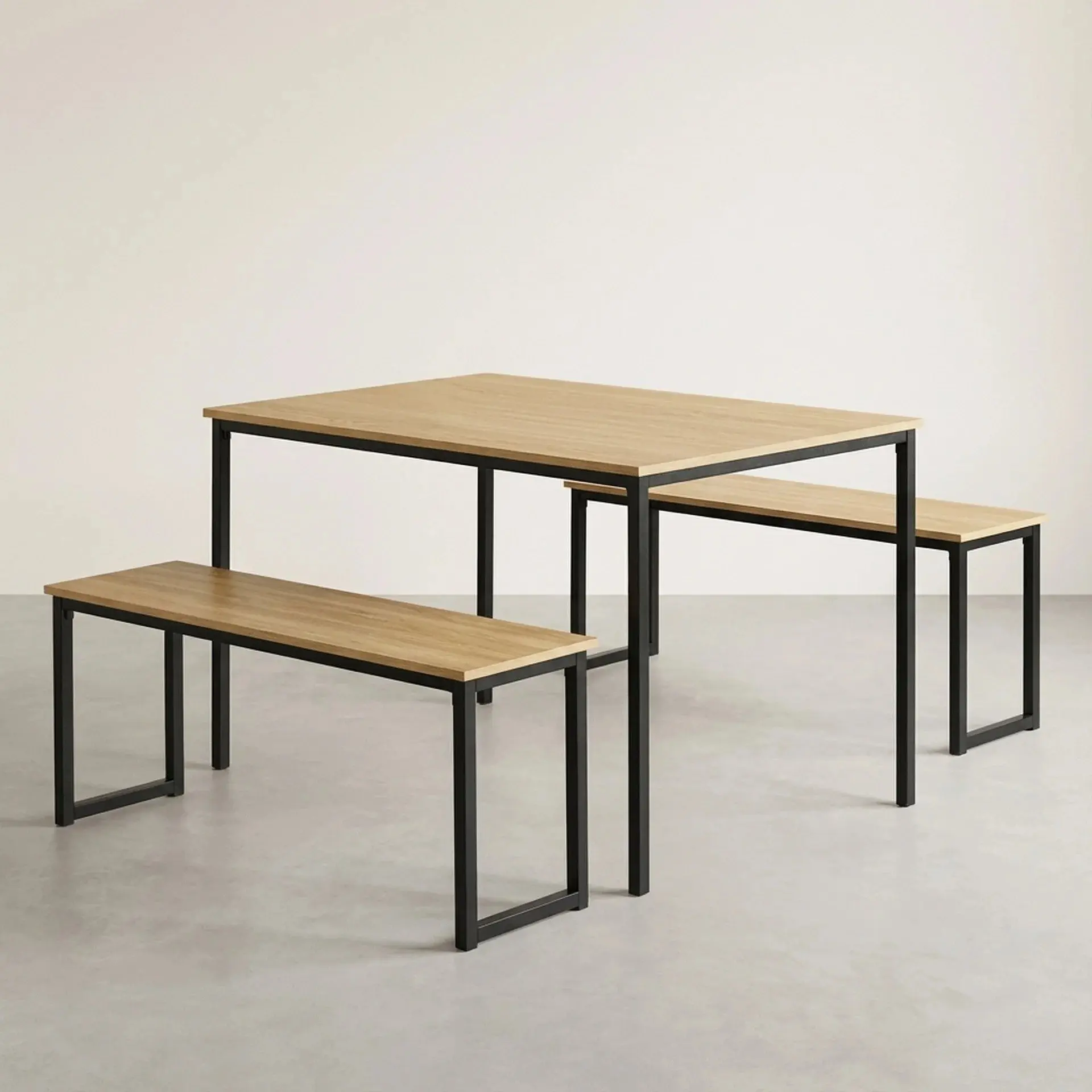 Обеденный набор ModernHome CZCY1106075T-MD-O 1+2 (Natura/Black) - 3