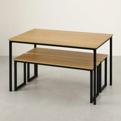 Обеденный набор ModernHome CZCY1106075T-MD-O 1+2 (Natura/Black) Thumb