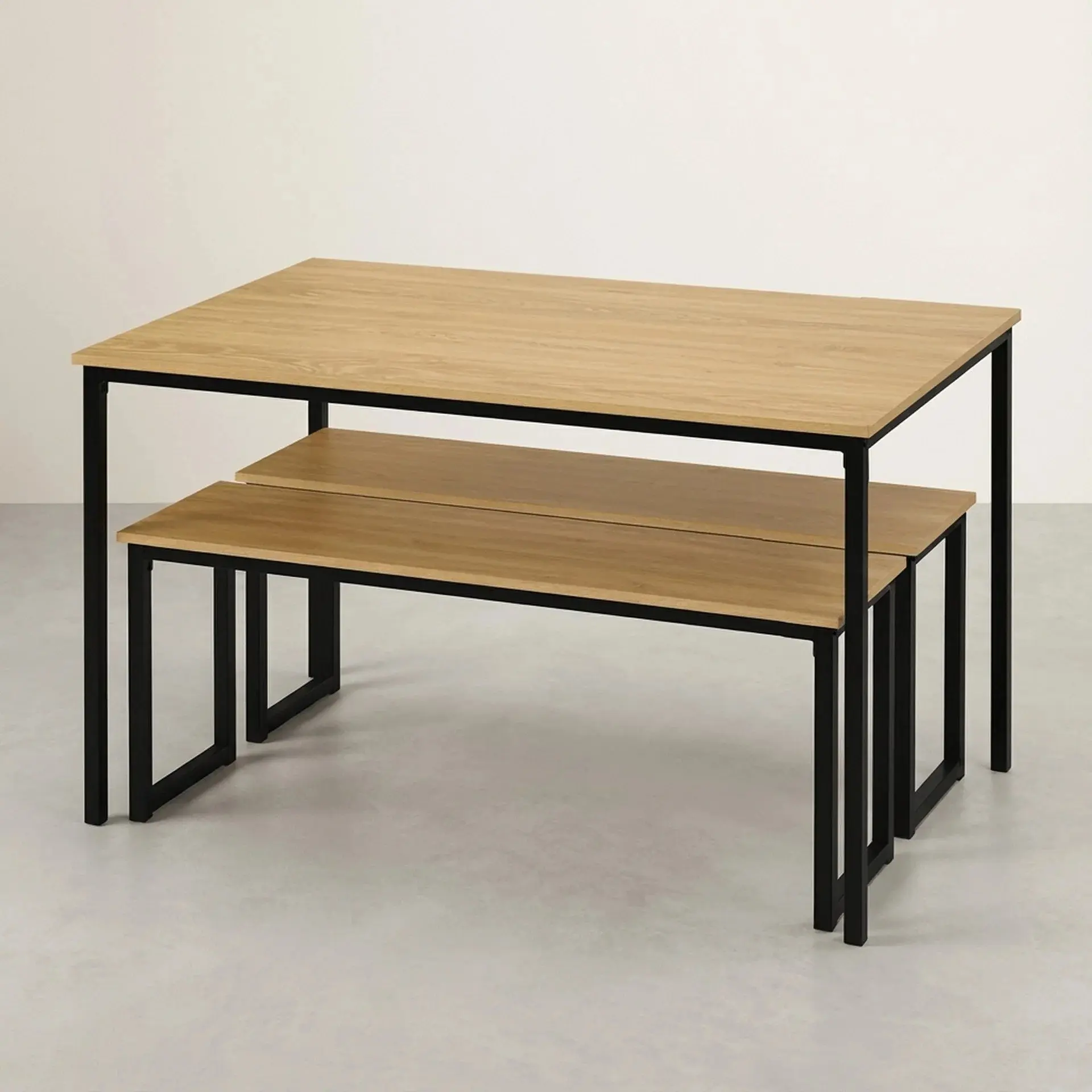 Обеденный набор ModernHome CZCY1106075T-MD-O 1+2 (Natura/Black) - 4