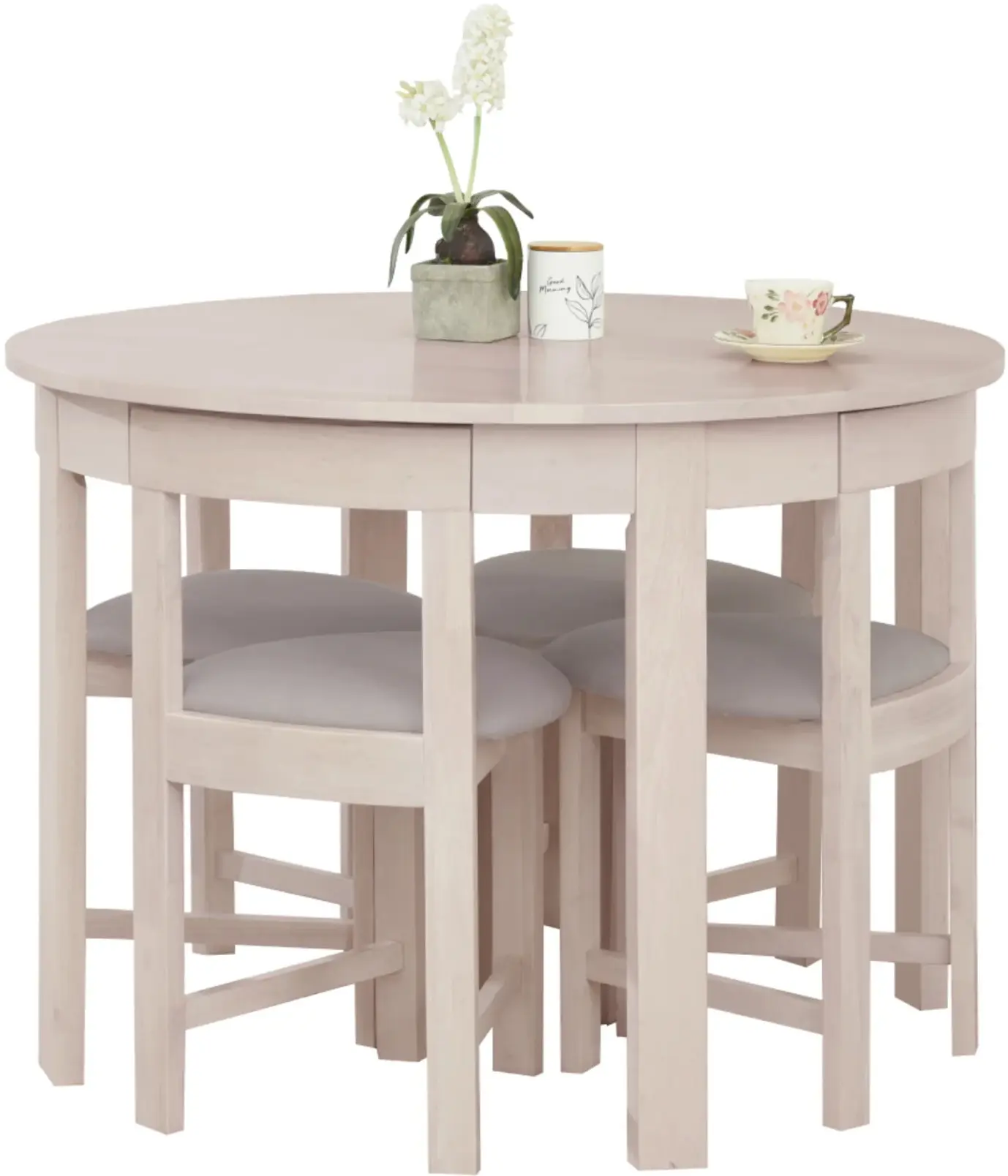 Обеденный набор Tempo Kondela Domio 1+4 (Beige/Grey) - 2