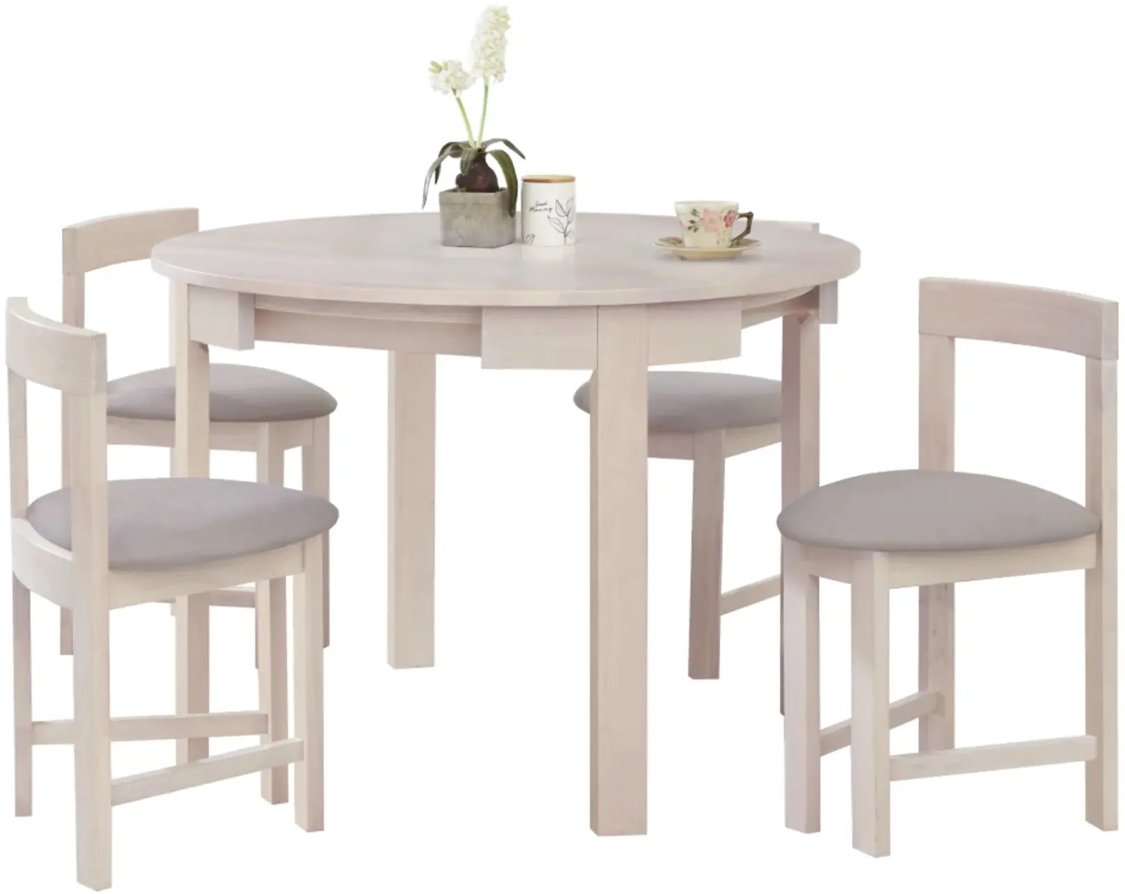 Обеденный набор Tempo Kondela Domio 1+4 (Beige/Grey) - 3