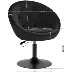 Кресло 4Rico QS-BL12B 151018 Velvet (Black) Thumb