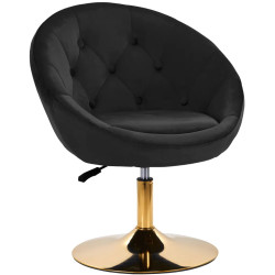 Кресло 4Rico QS-BL12G 148144 Velvet (Black/Gold) Thumb