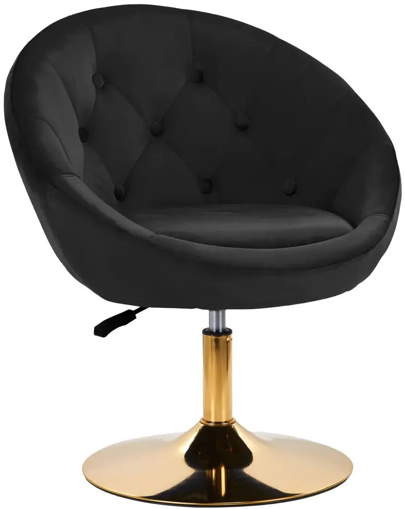 Кресло 4Rico QS-BL12G 148144 Velvet (Black/Gold)