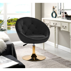 Fotoliu 4Rico QS-BL12G 148144 Velvet (Black/Gold)