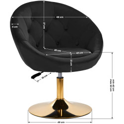 Кресло 4Rico QS-BL12G 148144 Velvet (Black/Gold) Thumb