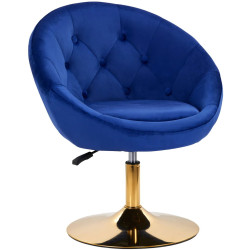 Кресло 4Rico QS-BL12G 148145 Velvet (Dark Blue/Gold) Thumb