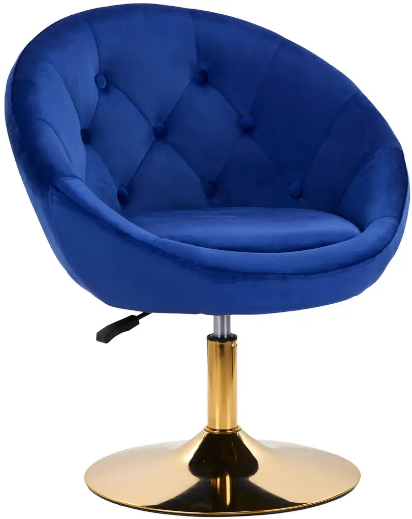 Кресло 4Rico QS-BL12G 148145 Velvet (Dark Blue/Gold)