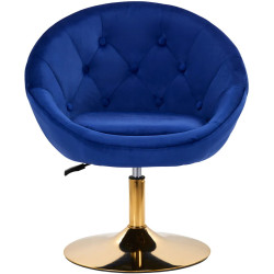 Кресло 4Rico QS-BL12G 148145 Velvet (Dark Blue/Gold) Thumb