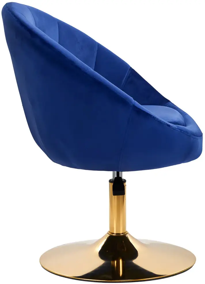 Кресло 4Rico QS-BL12G 148145 Velvet (Dark Blue/Gold)