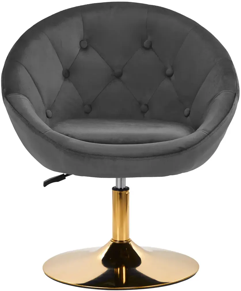 Fotoliu 4Rico QS-BL12G 148146 Velvet (Dark Gray/Gold)